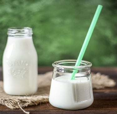 Milk in Glass Jar 