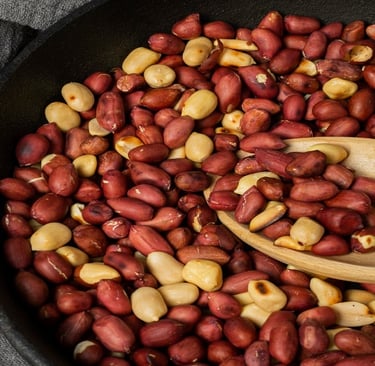 Roasted Peanuts in a Pan