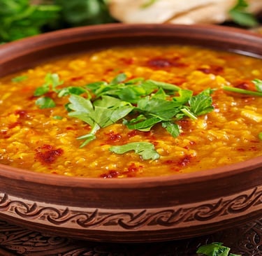 Porridge with Vegetables in a Bowl