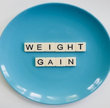 Weight Gain written on the Plate