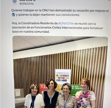 Reunión de AFICS CHILE con Coordinadora residente de Naciones Unidas Chile 