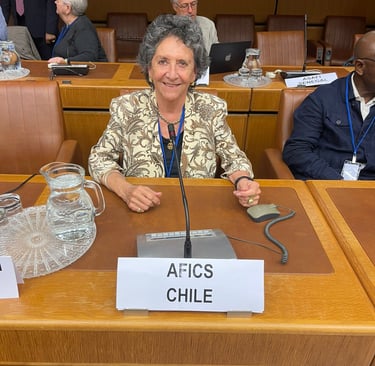 Adriana Gómez Sangüez,, Presidenta AFICS Chile