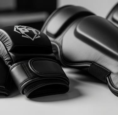 a pair of boxing gloves and a pair of gloves