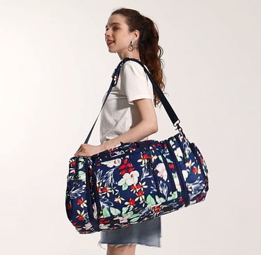 amazon hot duffle bag with flowers