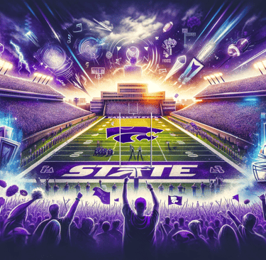 Electrifying Atmosphere at a Kansas State Wildcats Football Game - Packed Stadium, Cheering Fans