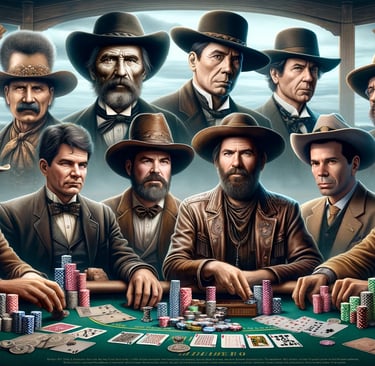 Iconic figures like Wild Bill Hickok, Archie Karas, Nick Dandalos, Phil Ivey, and Doyle Brunson