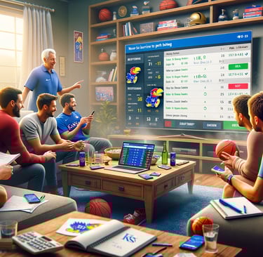 New bettors learning sports betting, Jayhawks decor