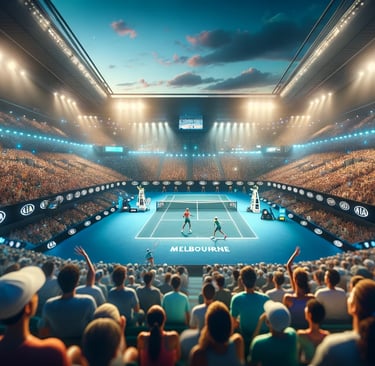 Electric Australian Open 2025 match at Melbourne Park.