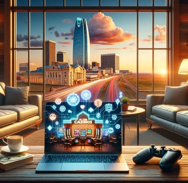 The cutting-edge world of online gambling platforms, set against the backdrop of Oklahoma's scenery
