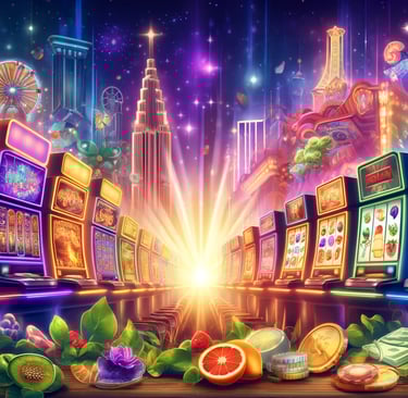 Colorful online slot machines showcasing themes from classic to cinematic.