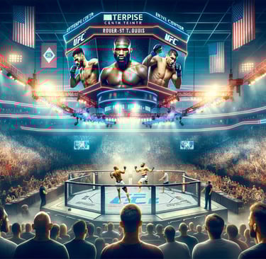 UFC Fight Night at Enterprise Center with Derrick Lewis and Rodrigo Nascimento in action.