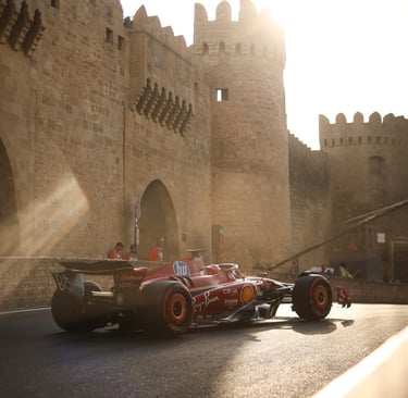 Charlesas Leclercas Ferrari Baku Formulė-1