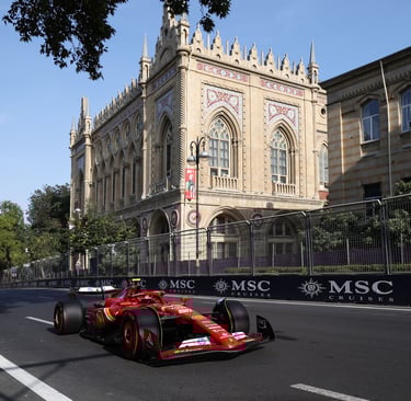Carlosas Sainzas Ferrari Baku Formulė-1