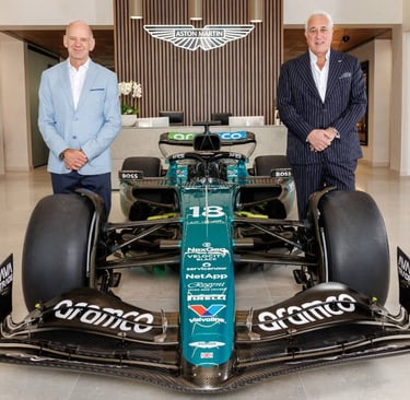 Adrianas Newey Lawrence'as Strollas Aston Martin Formulė-1