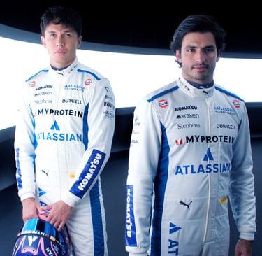 Alexas Albonas Carlosas Sainzas Williams Formulė-1 Atlassian