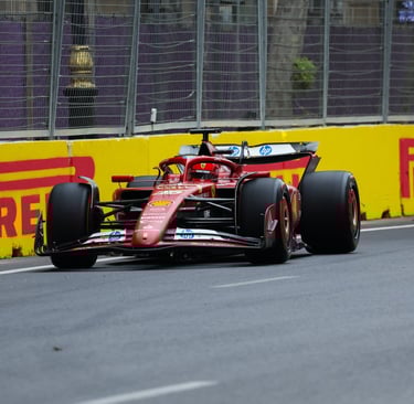 Charlesas Leclercas Ferrari Baku Formulė-1