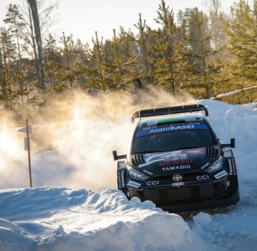 Elfynas Evansas Toyota WRC Švedijos ralis