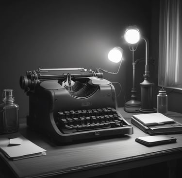A bookstore kiosk in a shopping mall corridor is stacked with various books on all sides. A person is seated at the central counter with a laptop. Shops are visible in the background, including some with sale signs.