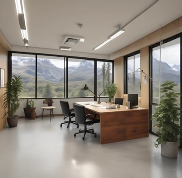 A window with black framing has the word 'SALE' written in bold, white capital letters on its glass. The background shows a blurred interior and exterior environment, possibly of a store or commercial building.