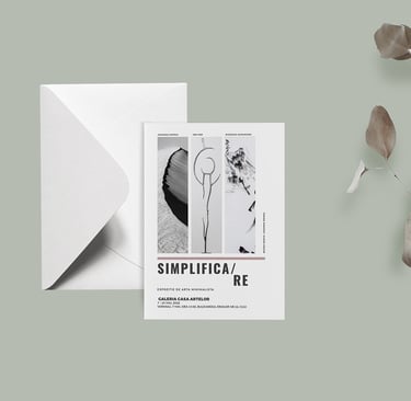 invitation card for a two man exhibition