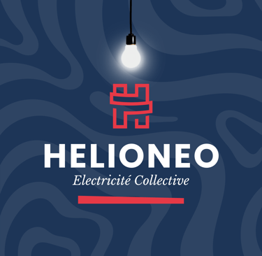 logo hélioneo avec une lumière au dessus