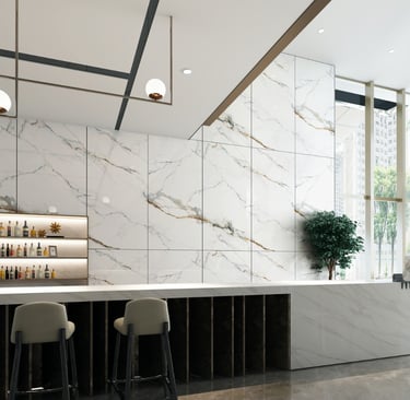 White brown sintered stone wall tiles large format