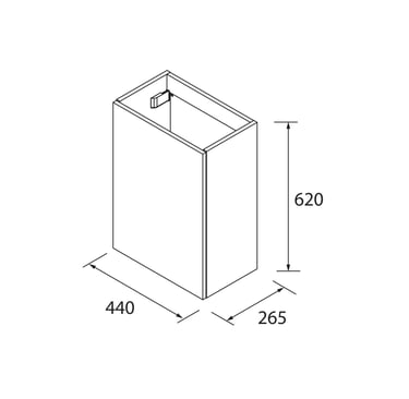 Salgar Aida space saving bathroom vanity dimensions