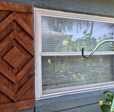 custom shutters with design.