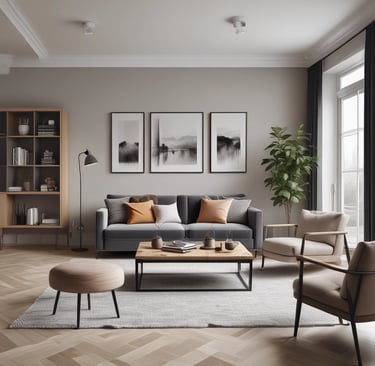 Bright living room with modern inventory