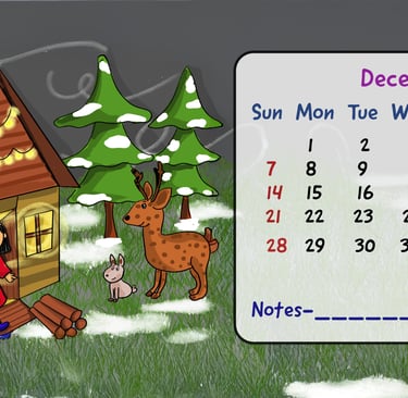 custom calendar-December
