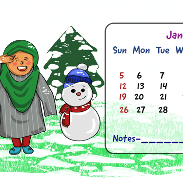 custom calendar-january