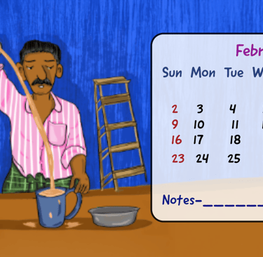 custom calendar-february