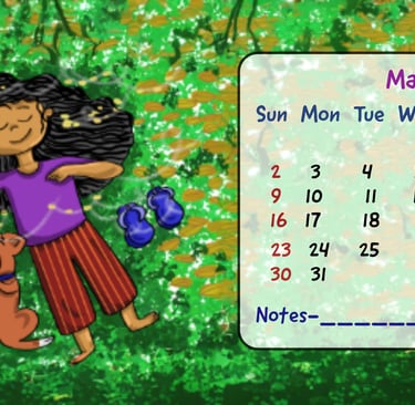 custom calendar-March