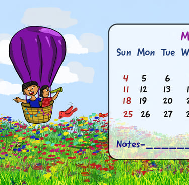 custom calendar- May