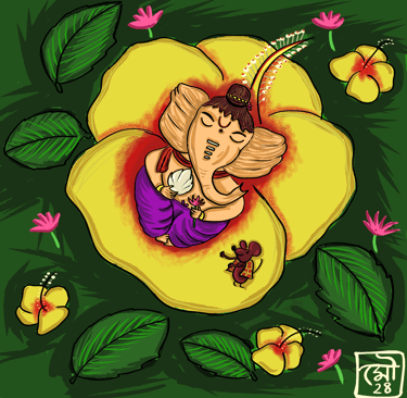 Digital art- Bal Ganesha