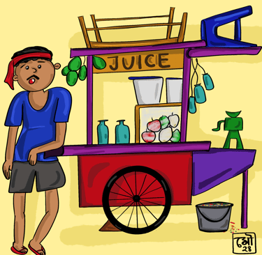 Digital art- Juice cart