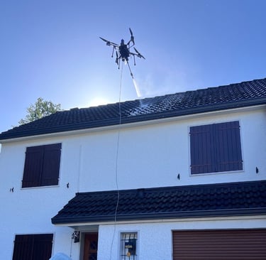 nettoyage toiture drone