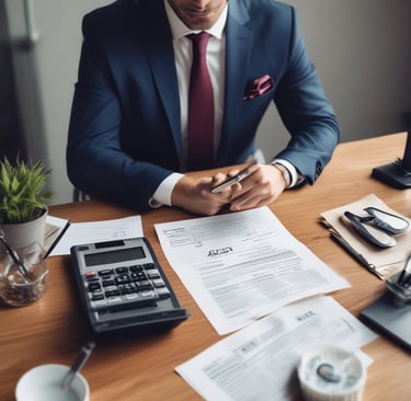 A tall building features a large advertisement promoting rental opportunities. The lower part of the scene includes playground equipment and a parked white van. The sky above is partly cloudy, creating a contrast with the building.