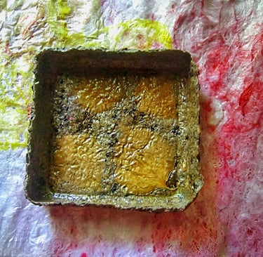 Recycled paper black square tray for beautiful mini darkness storage 