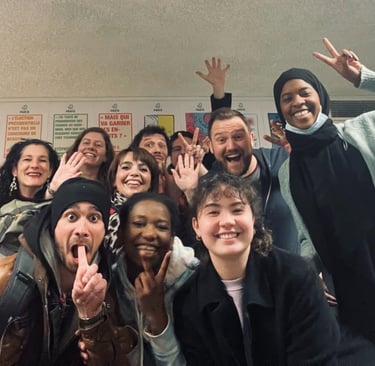 Intervenants et apprenants à la fin des cours