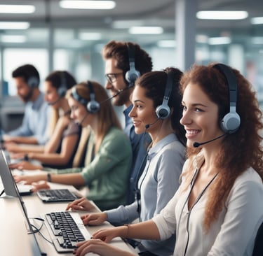 A group of women dressed in military uniforms are operating a vintage telephone switchboard. They are wearing headsets and are focused on connecting calls. The setting appears to be a busy communication center, with rows of desks and lighting fixtures overhead.