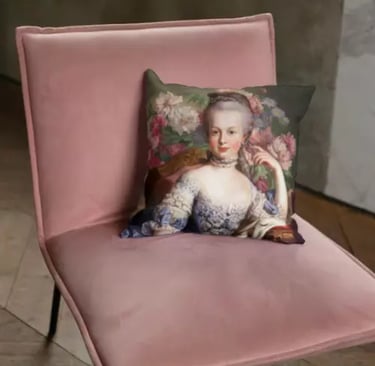 coussin velours Marie Antoinette - fabrication française - série limitée