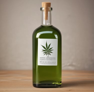 a bottle of cannabis oil
