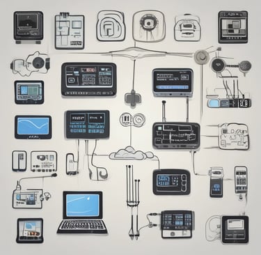 A close-up of a laptop displaying a shopping website. The screen shows a model wearing a red top and white wide-leg pants along with white sandals. The text indicates details of a round-neck t-shirt with prices mentioned.