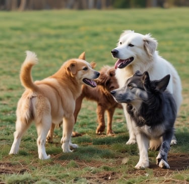 plusieurs chiens