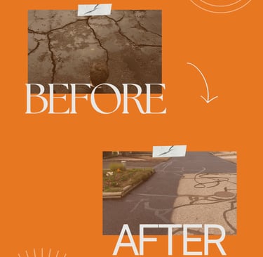 Before & After Asphalt Sealcoating in Auburn, AL - Chattahoochee Valley Sealcoating