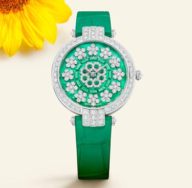 Harry Winston The Premier Sunflower Automatic watch in 36mm and 18k white gold