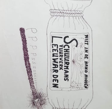 a drawing of a bottle of wine with a bottle of wine