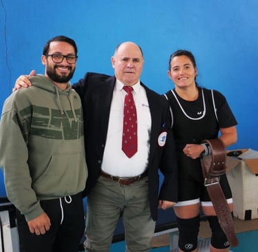 Serge avec Marvin GOURDAN président du club factory à GUILERS et Sonia DELANDE