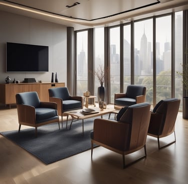 Bright living room with modern inventory